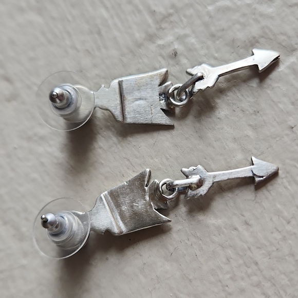 NWOT Native American Navajo Denim Lapis & Sterling Thunderbird Dangle Earrings - Picture 6 of 12